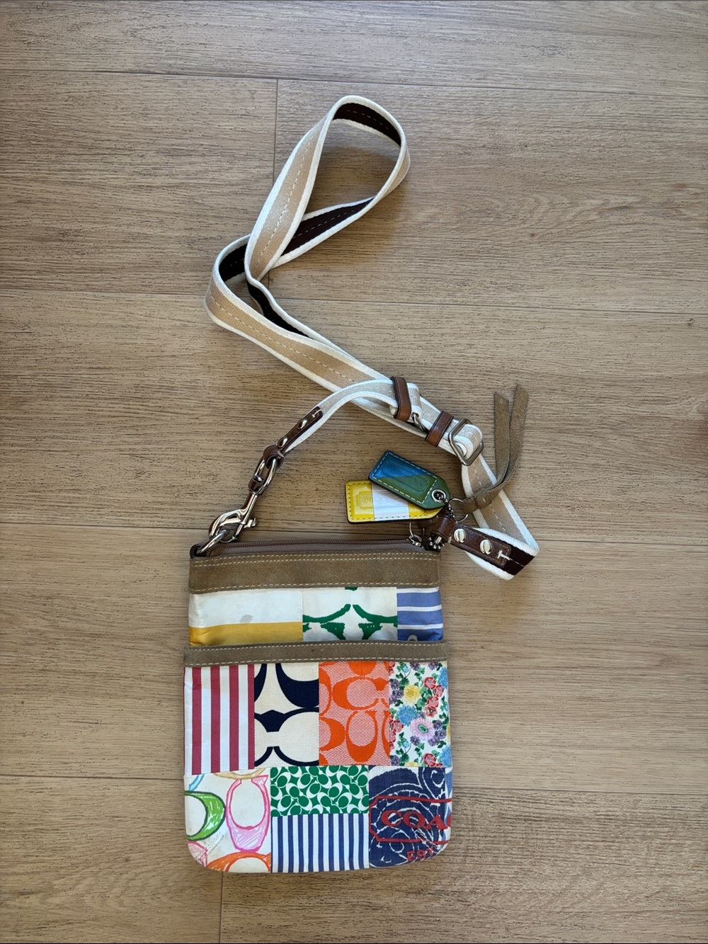 Coach Patchwork Crossbody Bag in bright colors